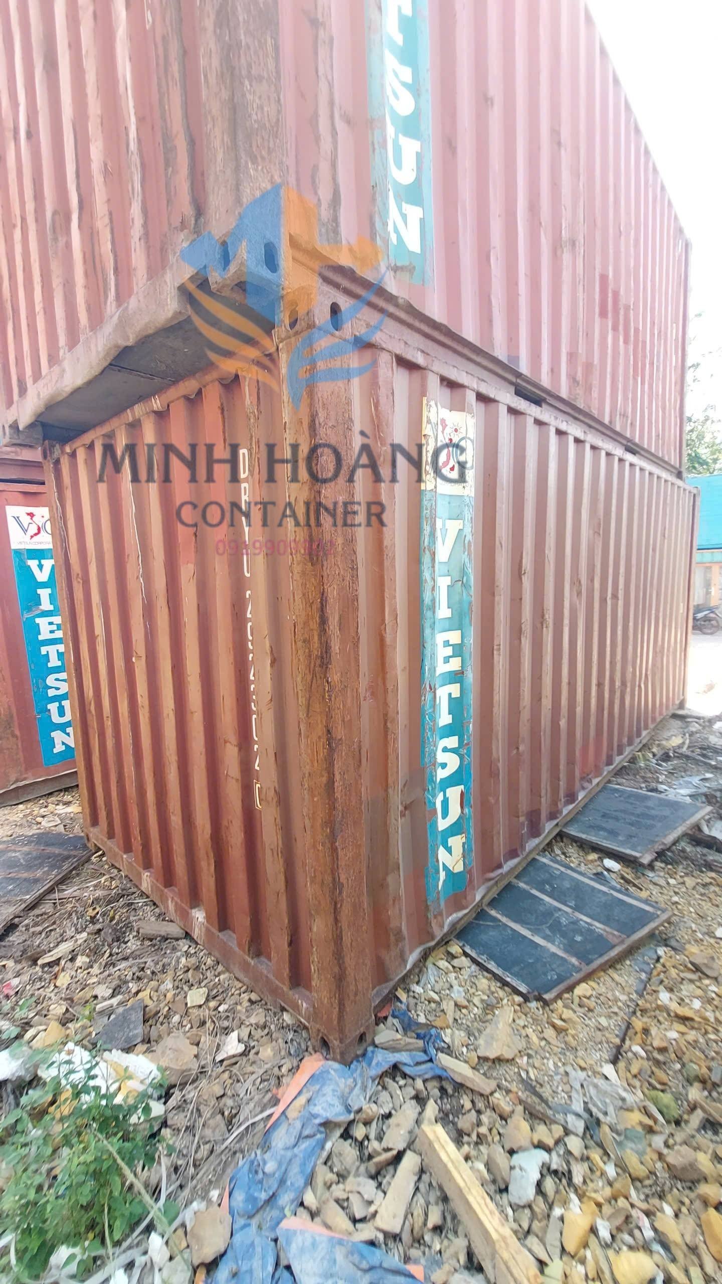 Container Kho 20 Feet Màu Đỏ Cao 2m6 Mẫu 2